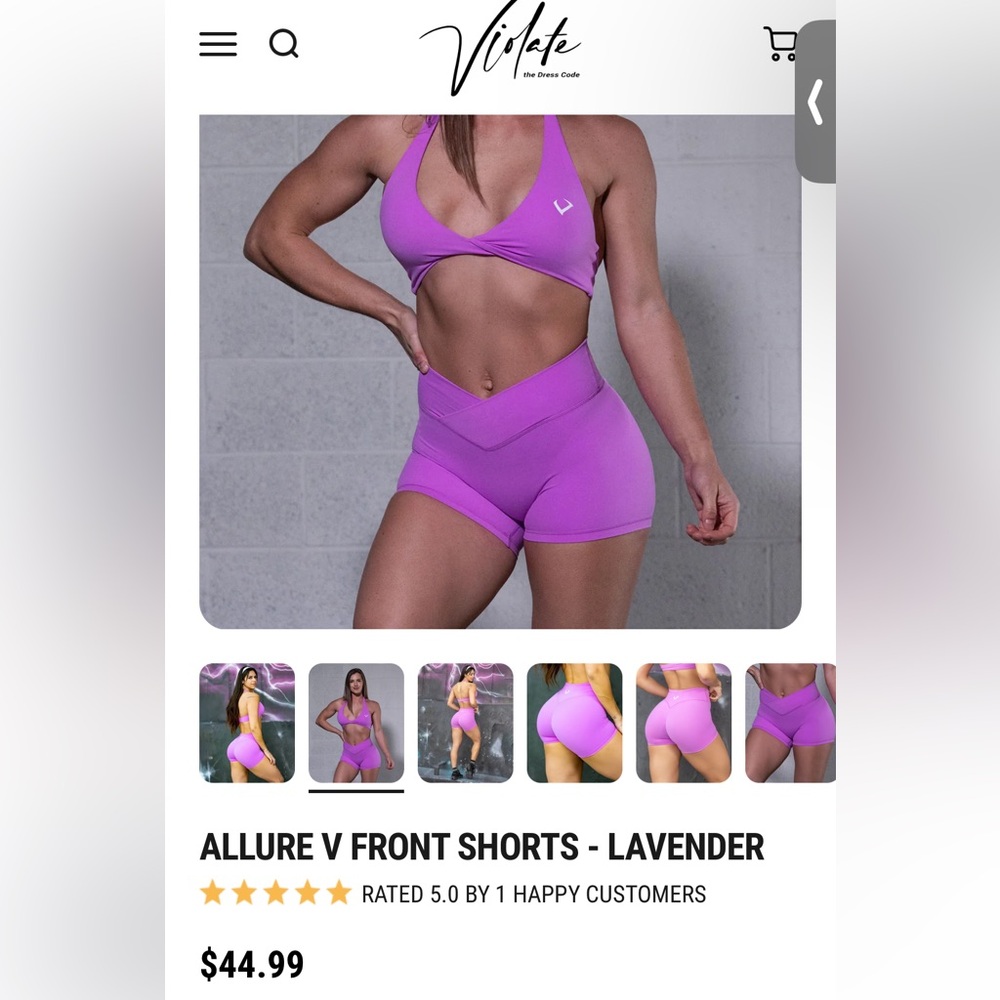Violate the Dress Code Allure V Front Shorts